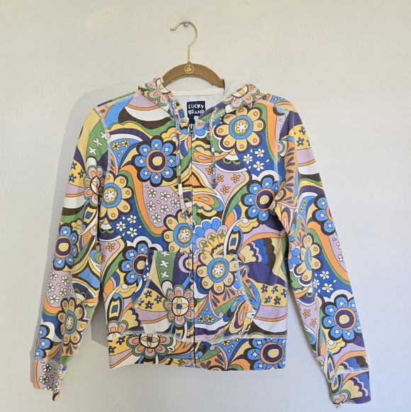 Lucky Brand Y2K Floral Multicolor Women's Sweaters Size S Retro Hippie - Picture 3 of 9